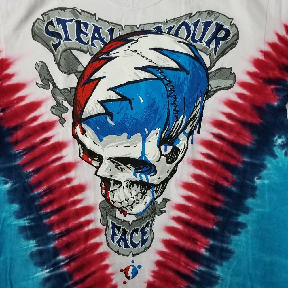 Grateful Dead V Tie Dye Steal Your Face Drip SYF